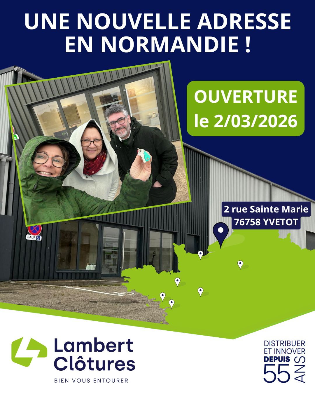 Une nouvelle adresse Lambert Clôtures en Normandie 