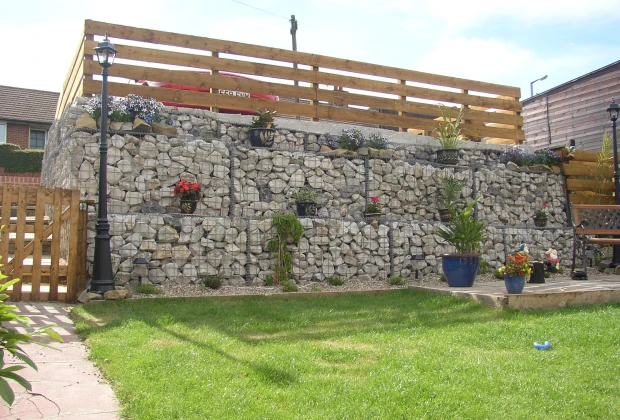 Gabion en cages pré-assemblées