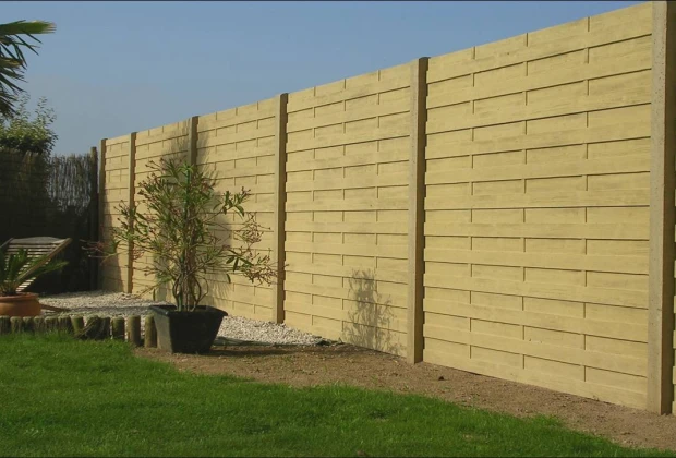 Clôture en béton Natura bord droit